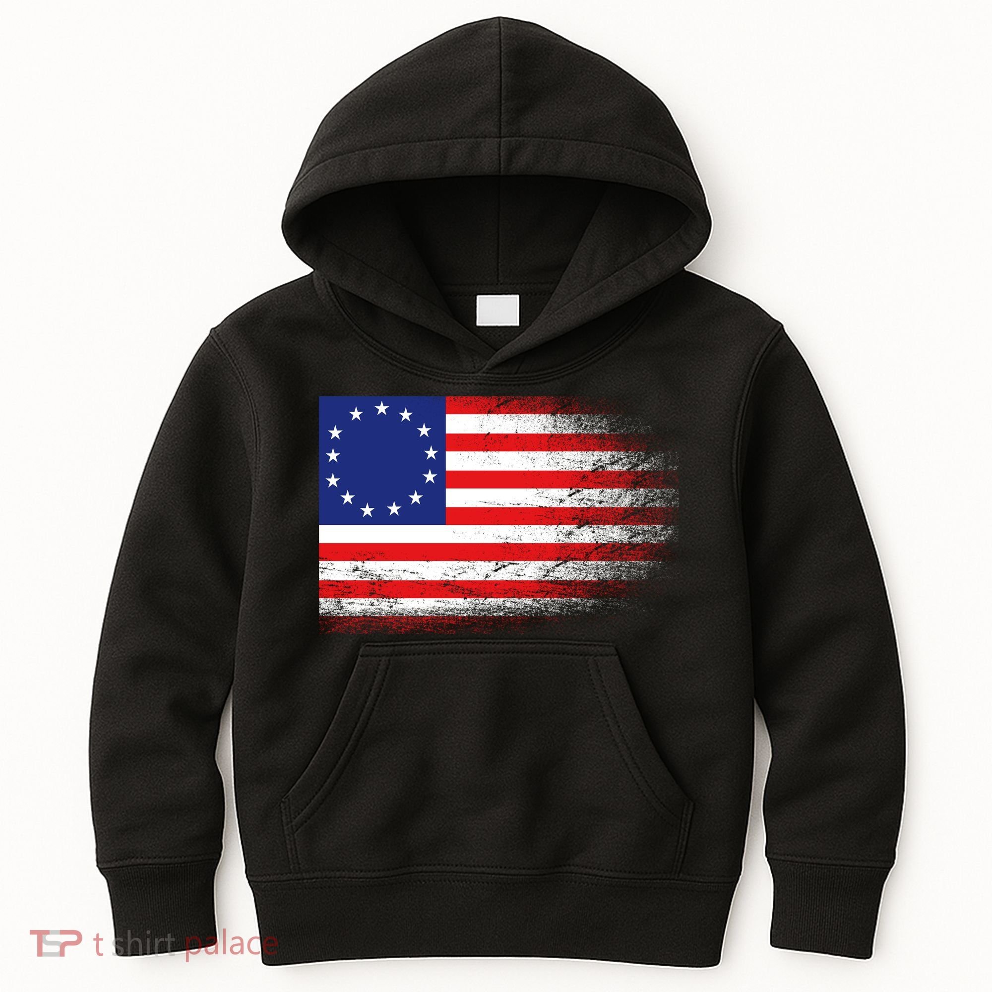 Patriotic 13 Colonies Flag Betsy Ross Kids Hoodie
