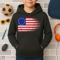 Patriotic 13 Colonies Flag Betsy Ross Kids Hoodie thumb 2