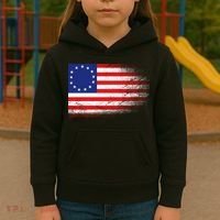 Patriotic 13 Colonies Flag Betsy Ross Kids Hoodie thumb 3