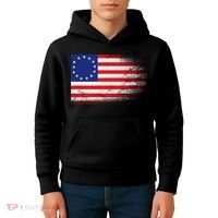 Patriotic 13 Colonies Flag Betsy Ross Kids Hoodie thumb 4