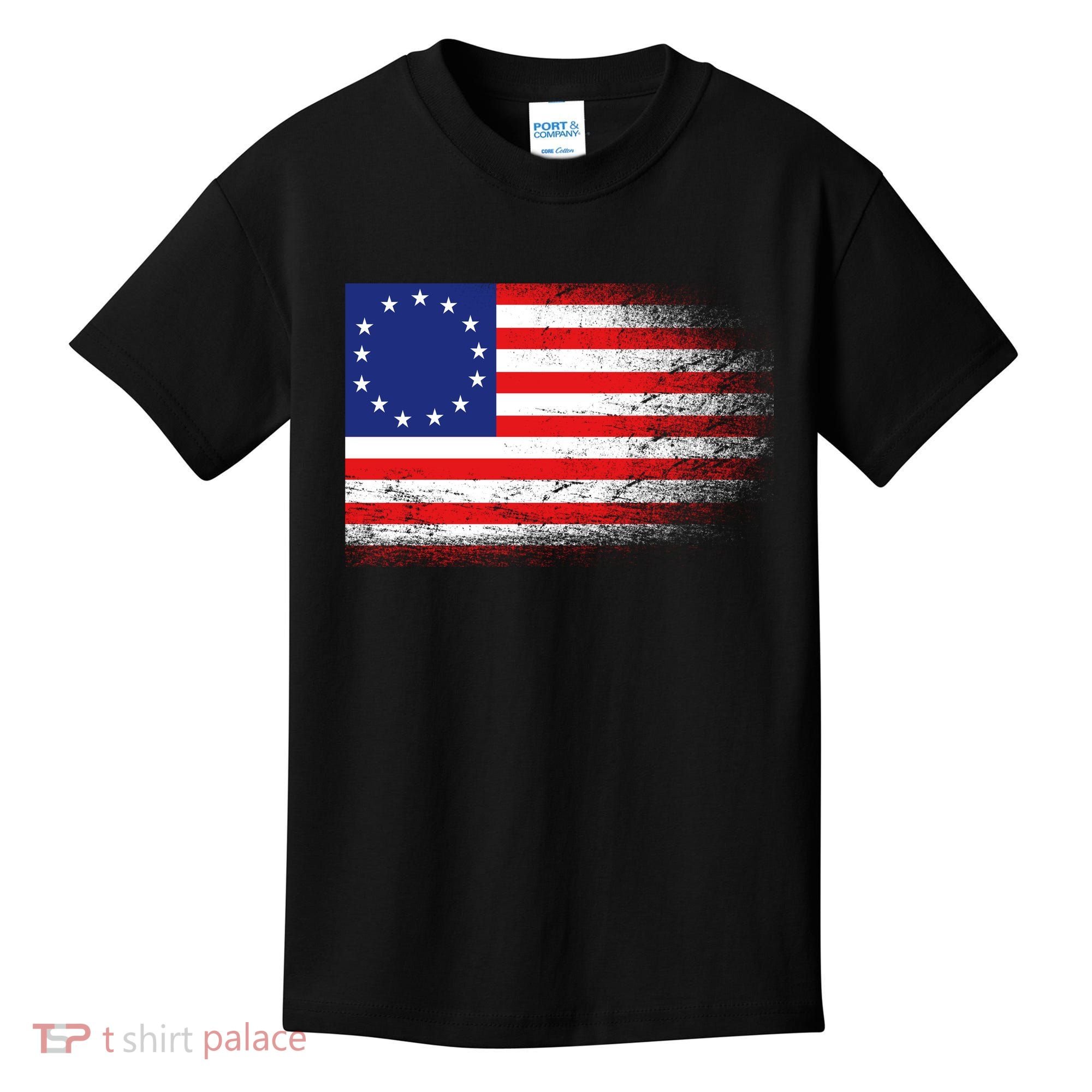 Patriotic 13 Colonies Flag Betsy Ross Kids T-Shirt