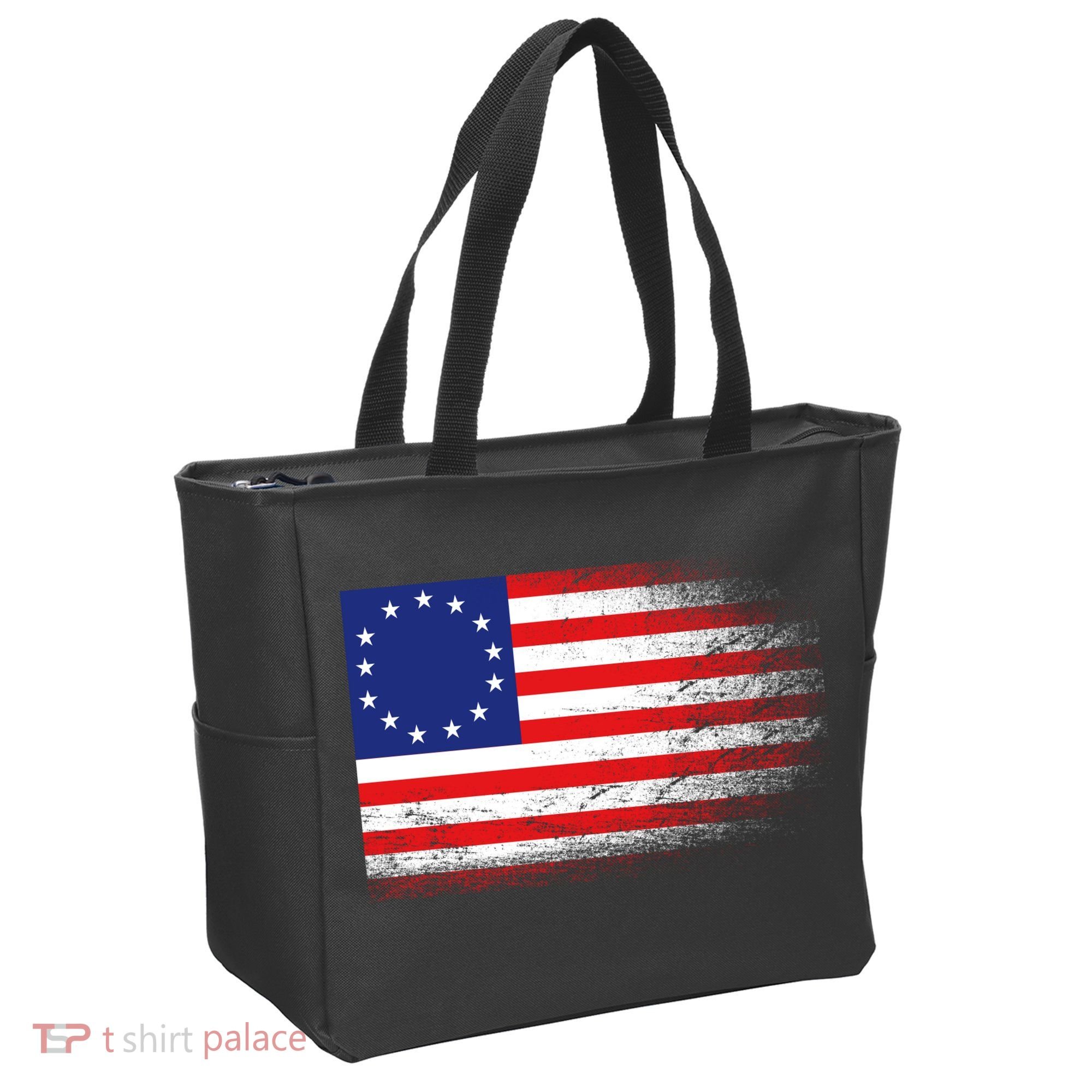 Patriotic 13 Colonies Flag Betsy Ross Tote Bag