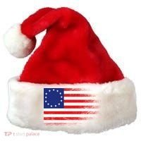 Patriotic 13 Colonies Flag Betsy Ross Santa Hat thumb 0