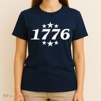 Patriotic 1776 USA 4th of July Stars T-Shirt thumb 4