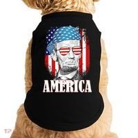 Patriotic Abraham Lincoln America Doggie Tank thumb 0