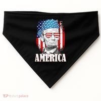 Patriotic Abraham Lincoln America USA-Made Doggie Bandana thumb 0