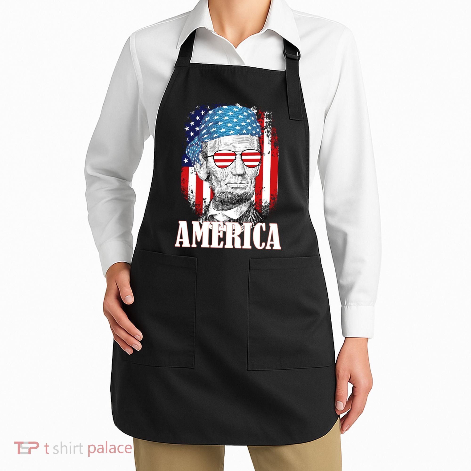 Patriotic Abraham Lincoln America Apron