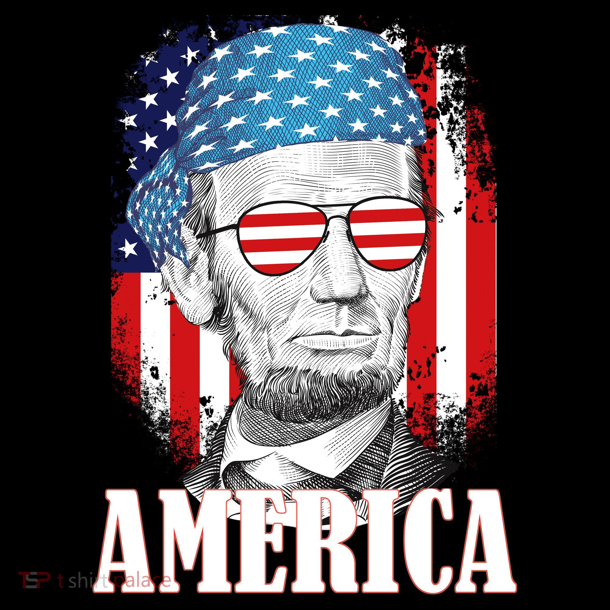 Patriotic Abraham Lincoln America Button