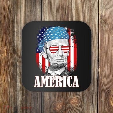 Patriotic Abraham Lincoln America Coaster