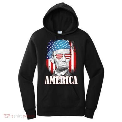 Patriotic Abraham Lincoln America Women's Hoodie