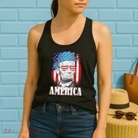 Patriotic Abraham Lincoln America Women's Tank Top thumb 2