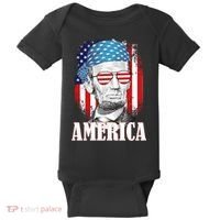 Patriotic Abraham Lincoln America Baby Bodysuit thumb 0