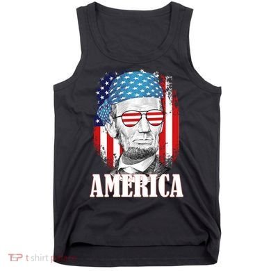 Patriotic Abraham Lincoln America Tank Top
