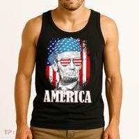 Patriotic Abraham Lincoln America Tank Top thumb 3