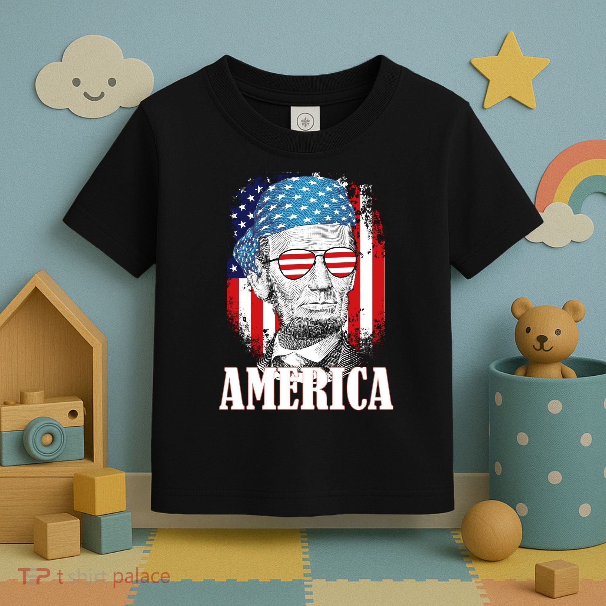 Patriotic Abraham Lincoln America Toddler T-Shirt