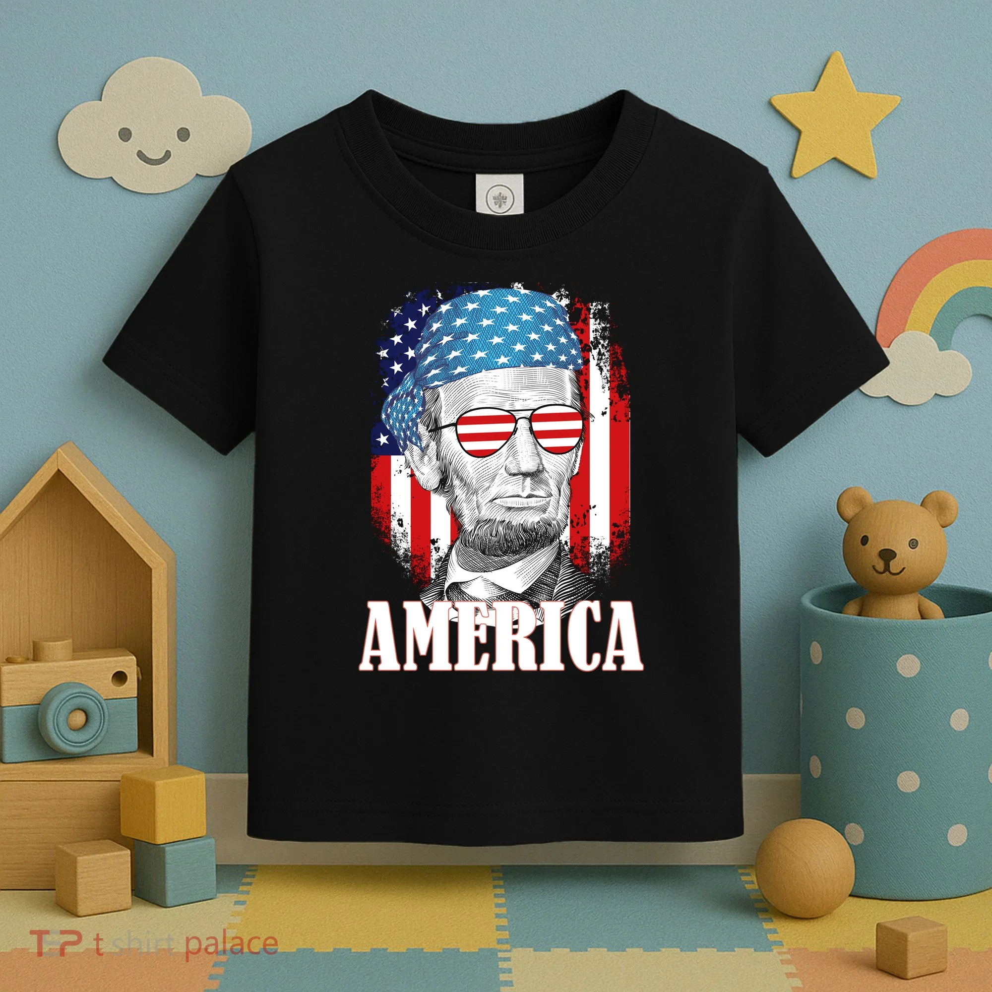 Patriotic Abraham Lincoln America Toddler T-Shirt