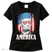 Patriotic Abraham Lincoln America Women's T-Shirt thumb 0