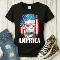 Patriotic Abraham Lincoln America Women's T-Shirt thumb 3