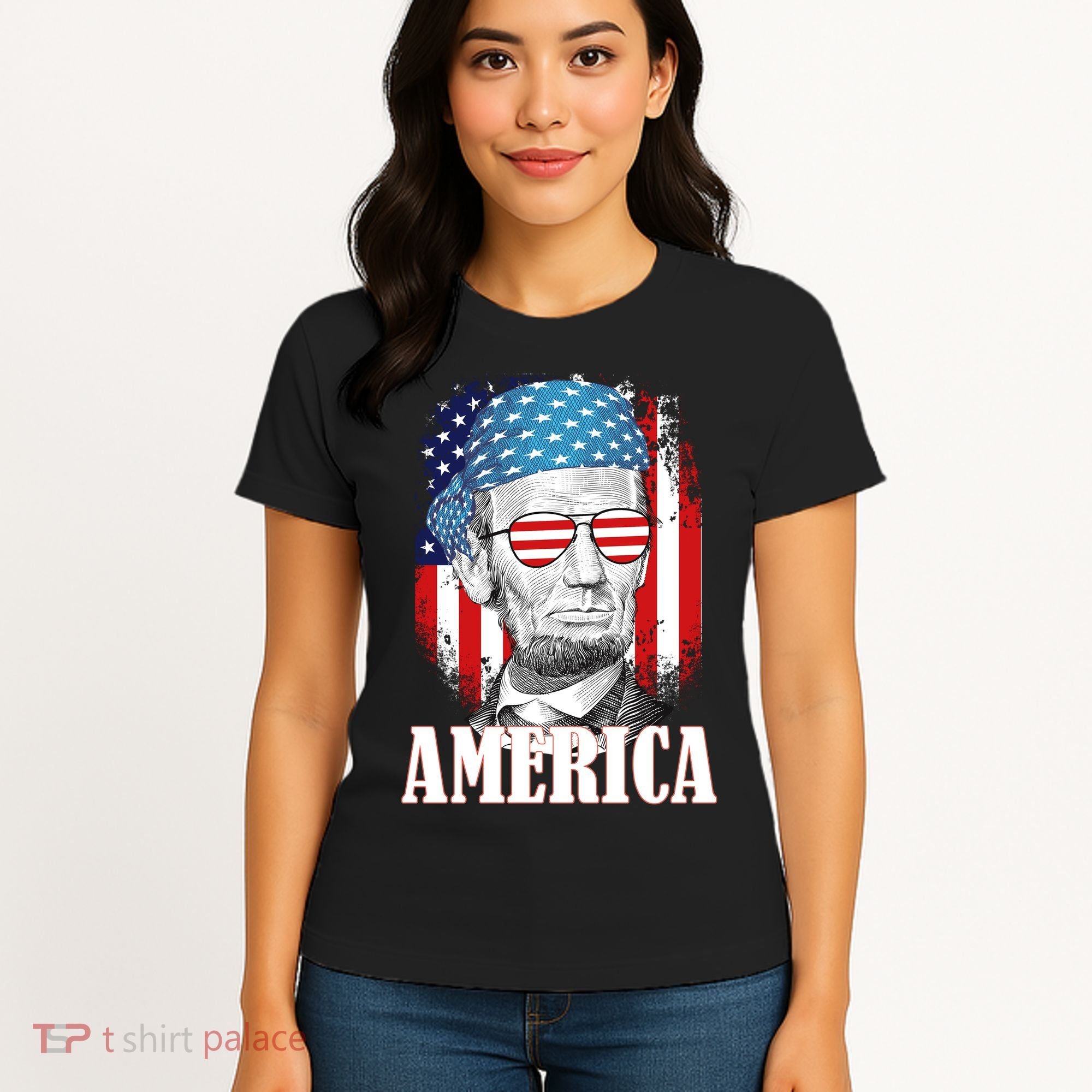 Patriotic Abraham Lincoln America Women's T-Shirt