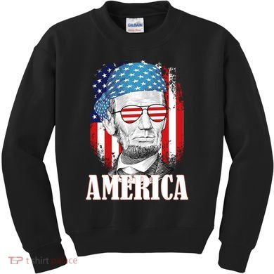 Patriotic Abraham Lincoln America Kids Sweatshirt
