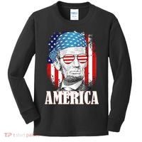 Patriotic Abraham Lincoln America Kids Long Sleeve Shirt thumb 0