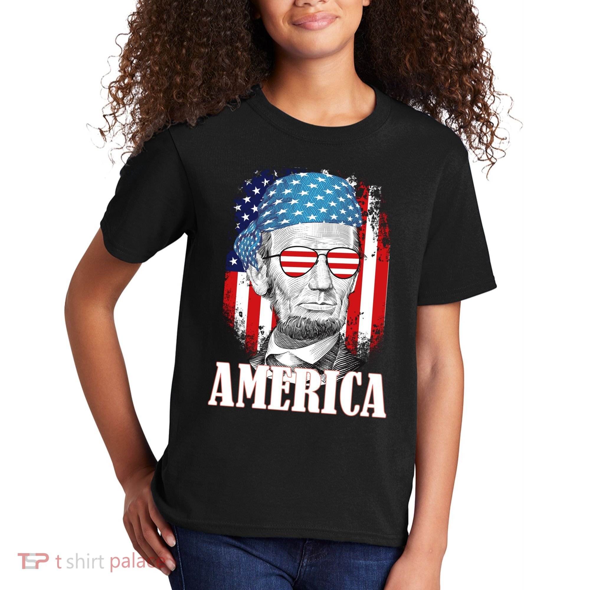 Patriotic Abraham Lincoln America Kids T-Shirt