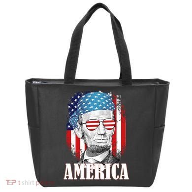 Patriotic Abraham Lincoln America Tote Bag