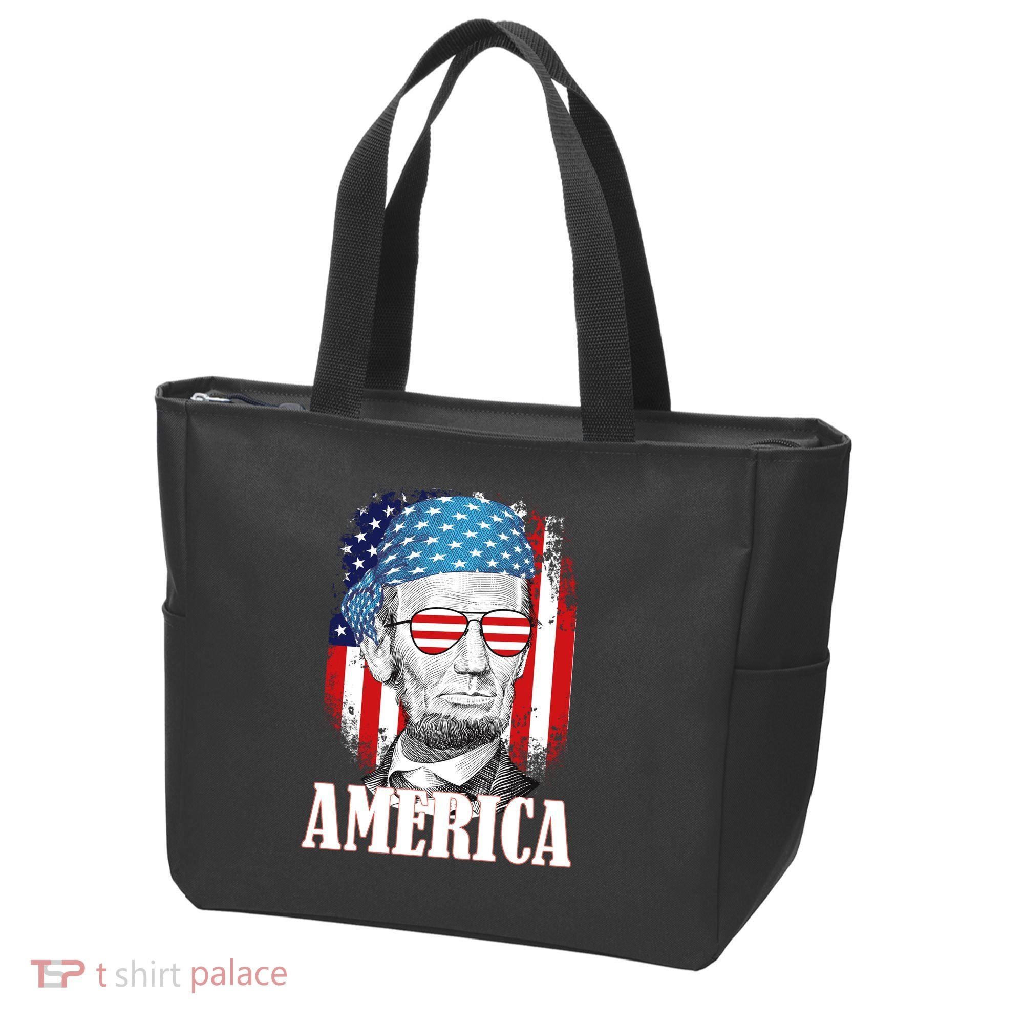 Patriotic Abraham Lincoln America Tote Bag