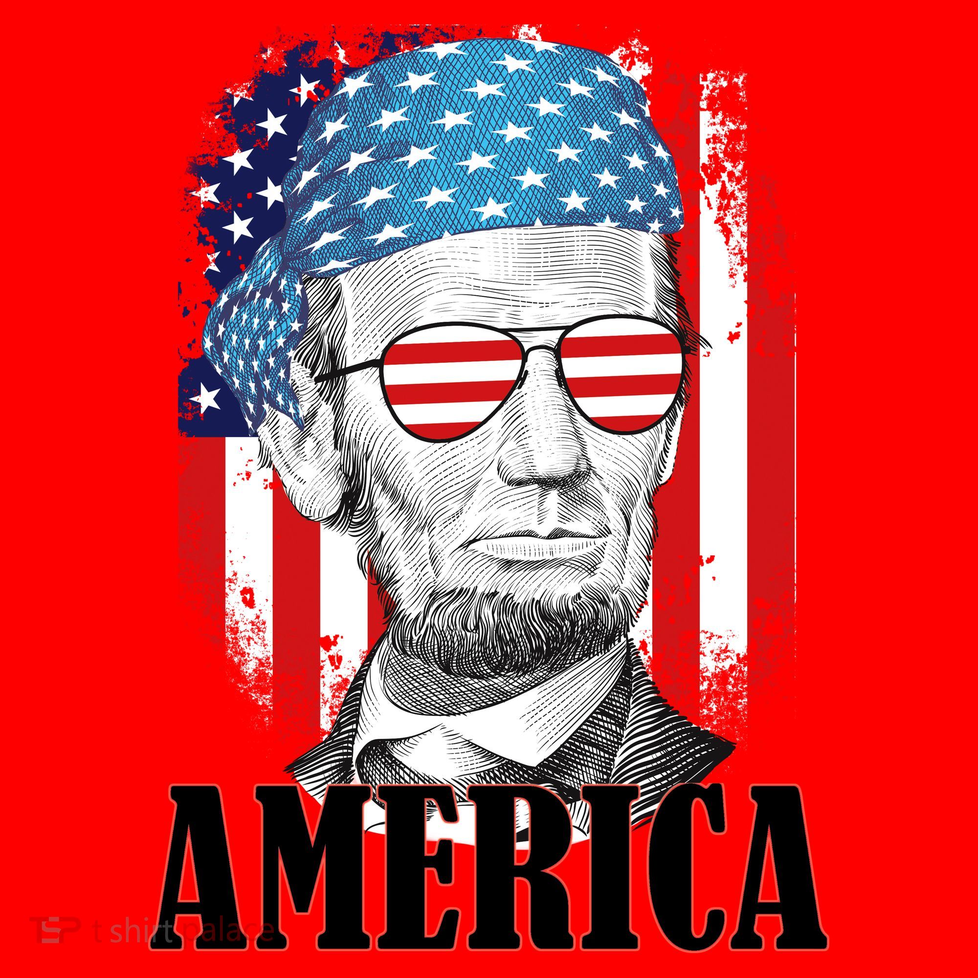 Patriotic Abraham Lincoln America Santa Hat