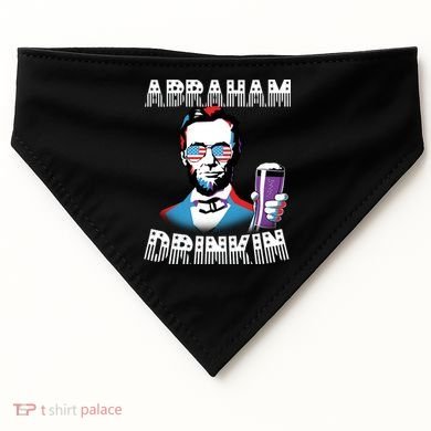 Patriotic Abraham Lincoln Drinkin USA-Made Doggie Bandana