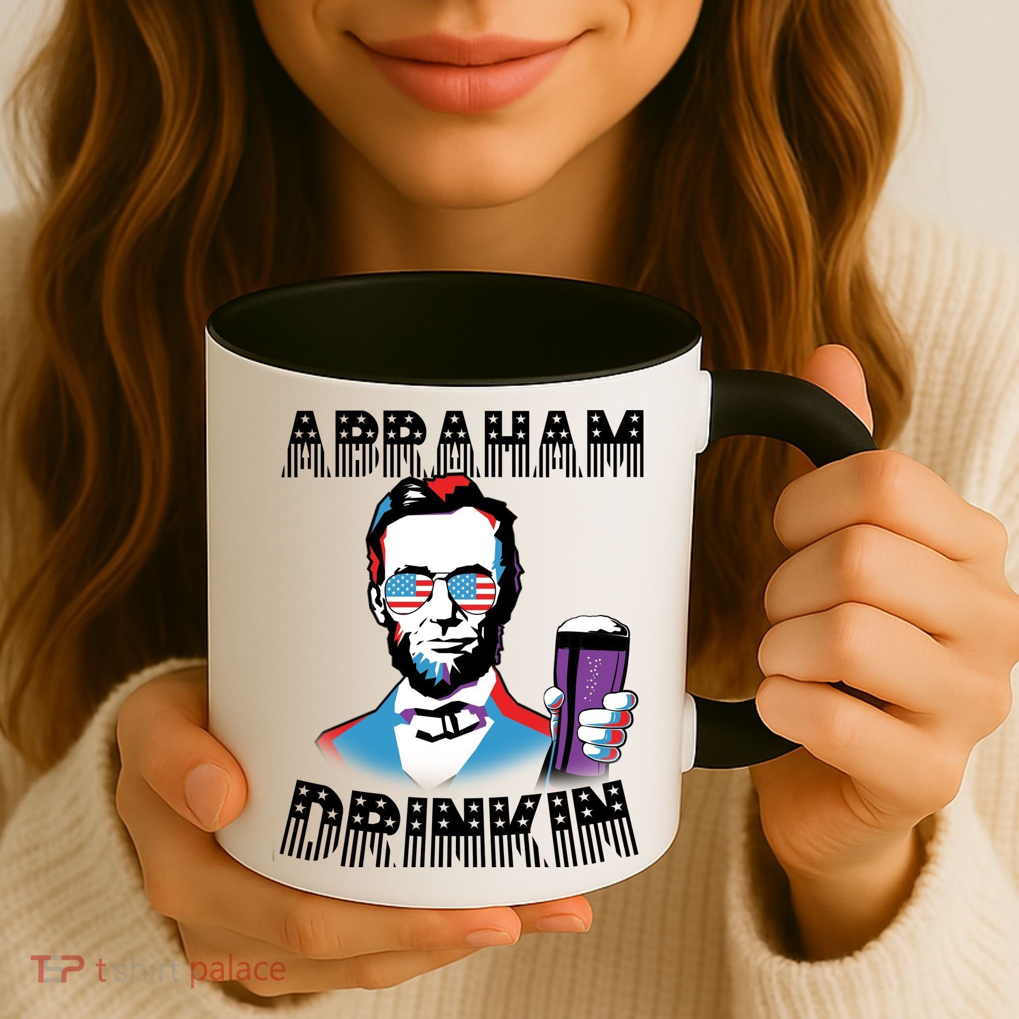 Patriotic Abraham Lincoln Drinkin Coffee Mug