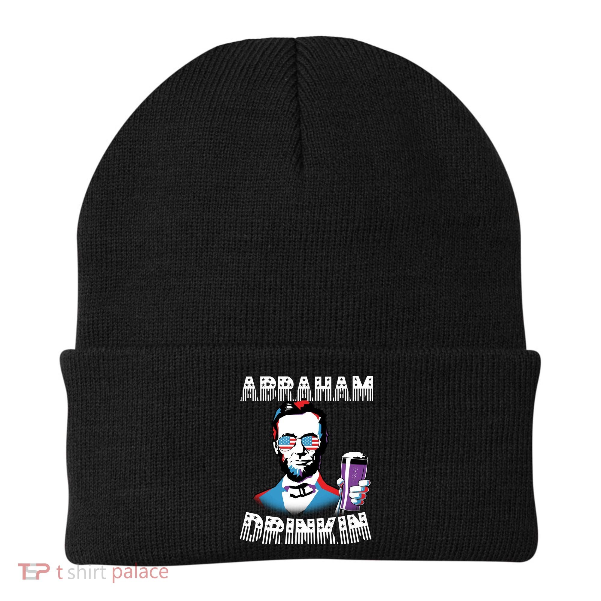 Patriotic Abraham Lincoln Drinkin Beanie
