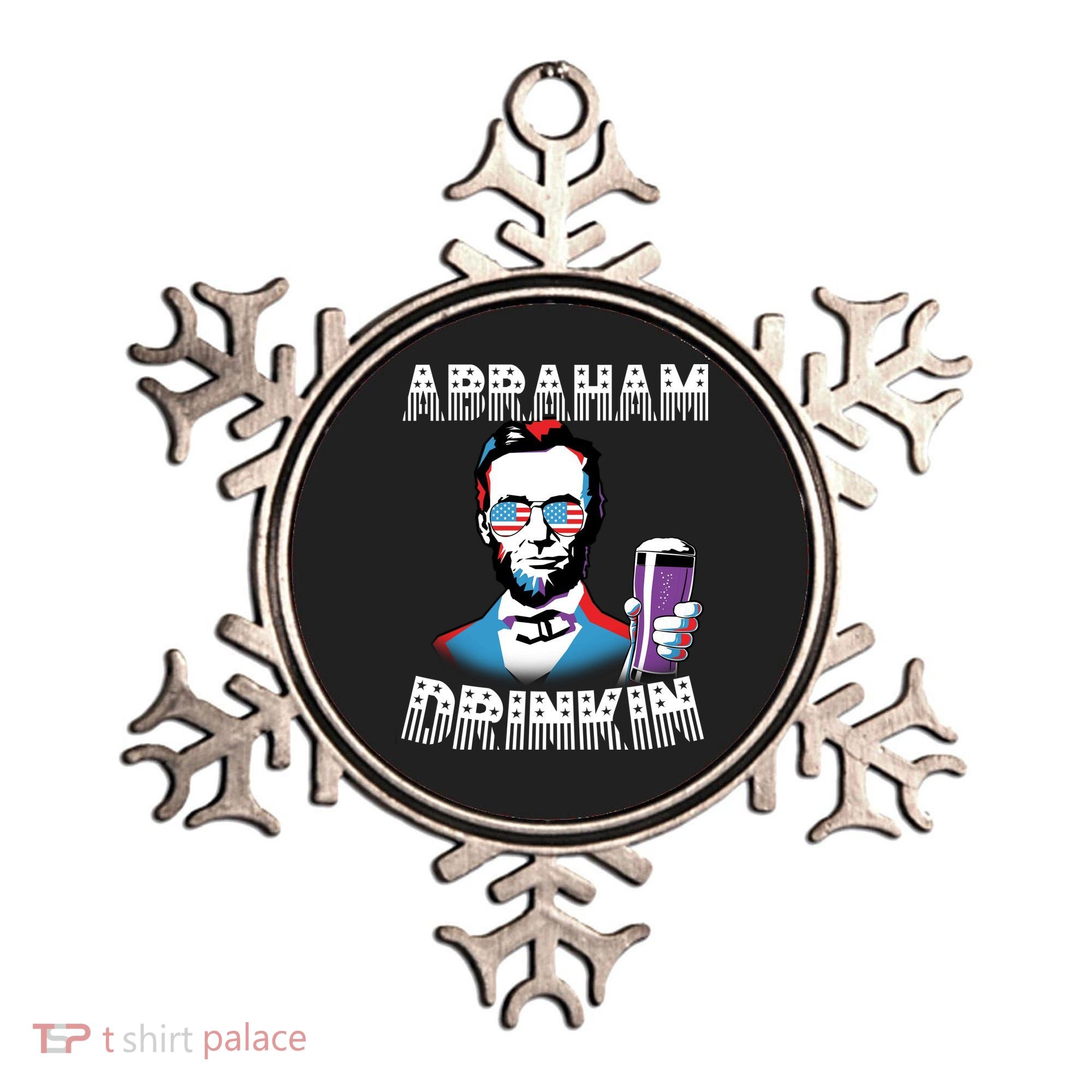 Patriotic Abraham Lincoln Drinkin Ornament
