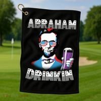 Patriotic Abraham Lincoln Drinkin Golf Towel thumb 1