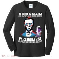 Patriotic Abraham Lincoln Drinkin Kids Long Sleeve Shirt thumb 0