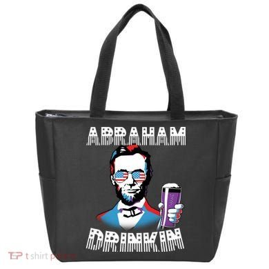 Patriotic Abraham Lincoln Drinkin Tote Bag