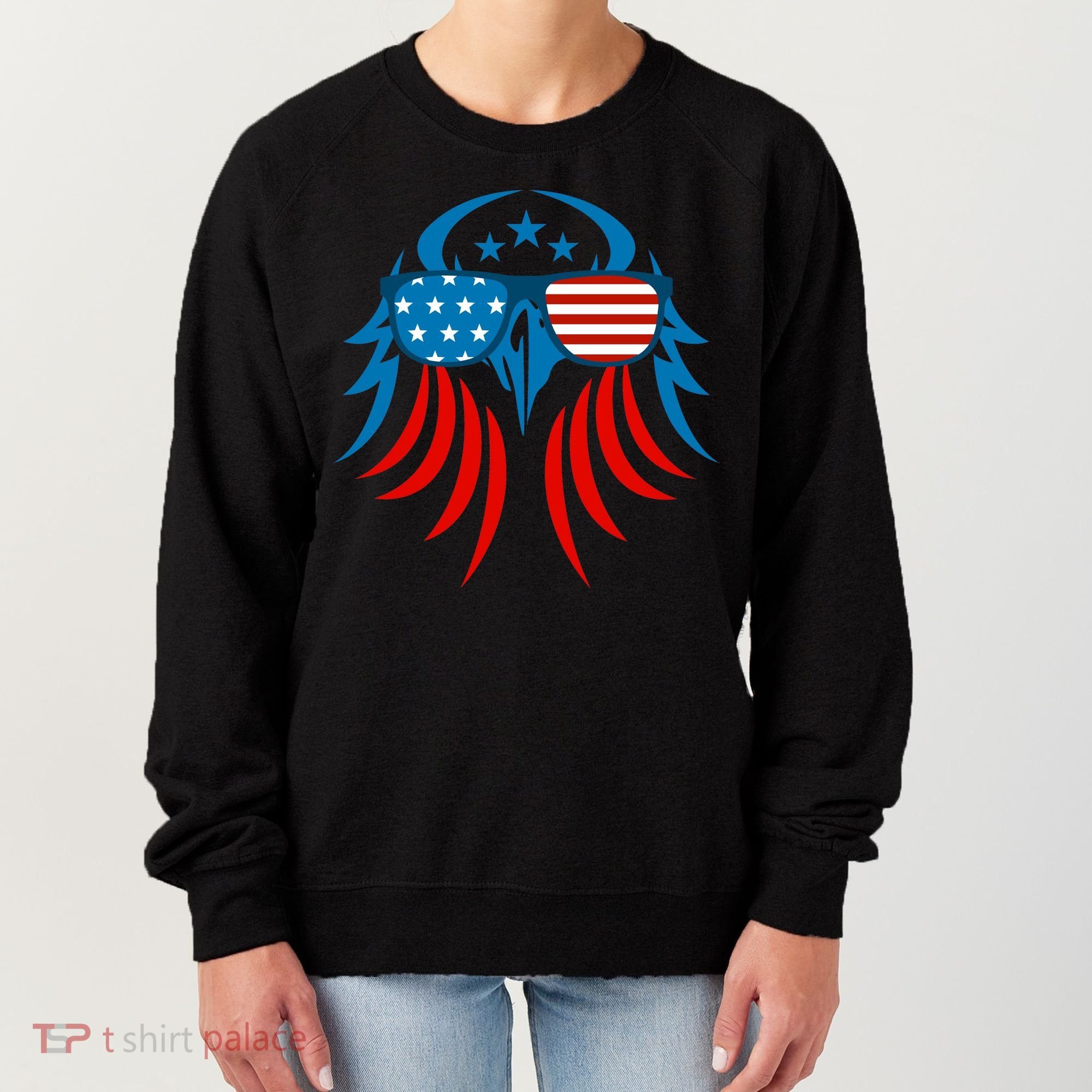 Patriotic American Bald Eagle Women's Sweatshirt