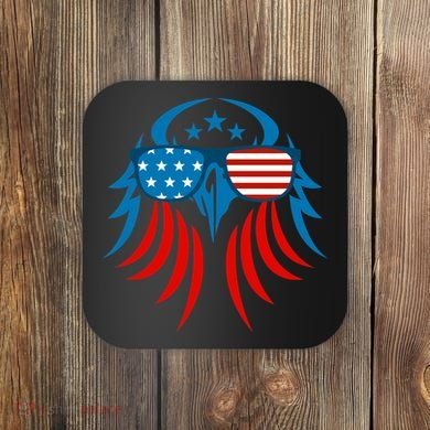 Patriotic American Bald Eagle Coaster