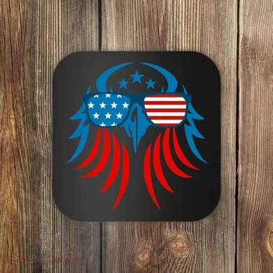 Patriotic American Bald Eagle Coaster