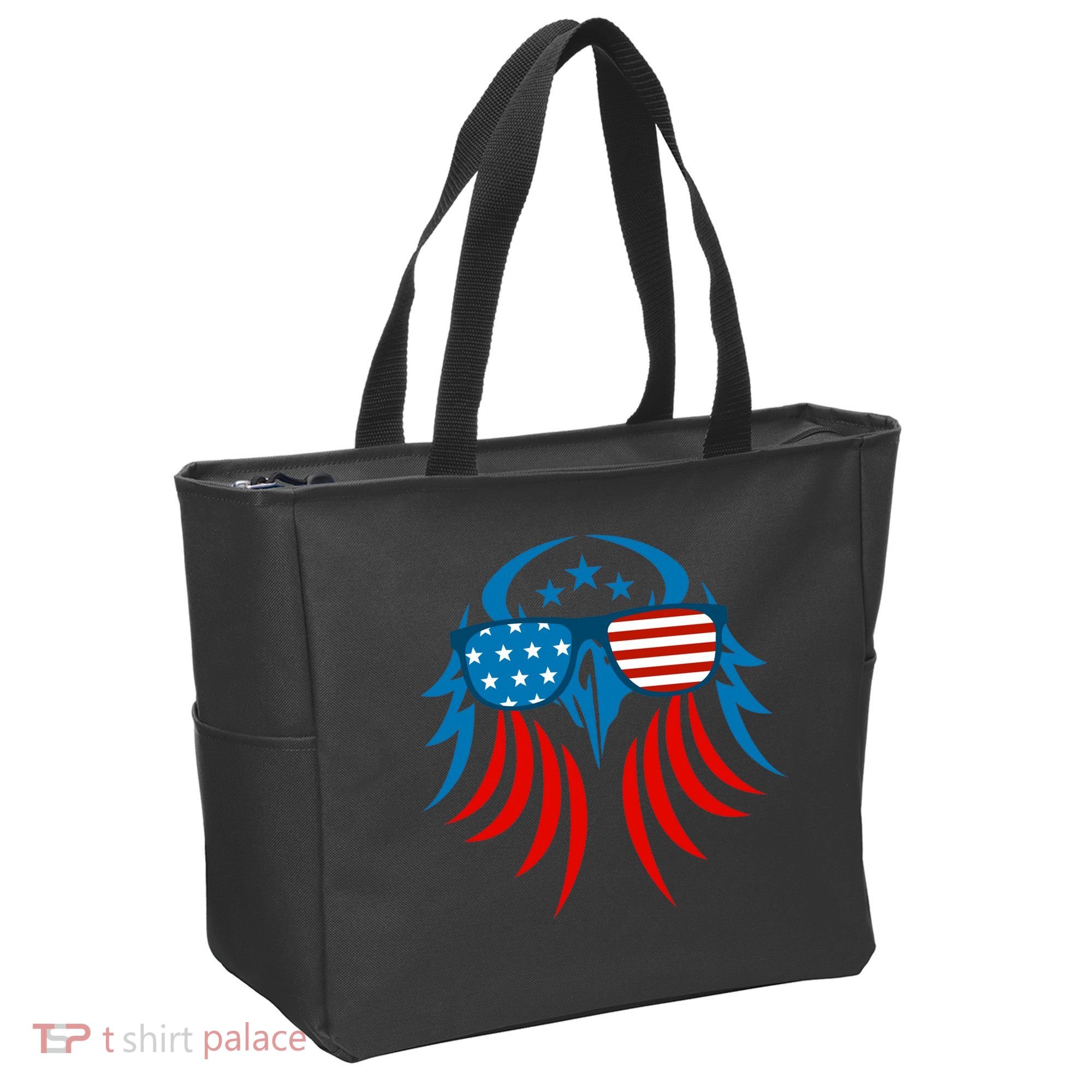 Patriotic American Bald Eagle Tote Bag