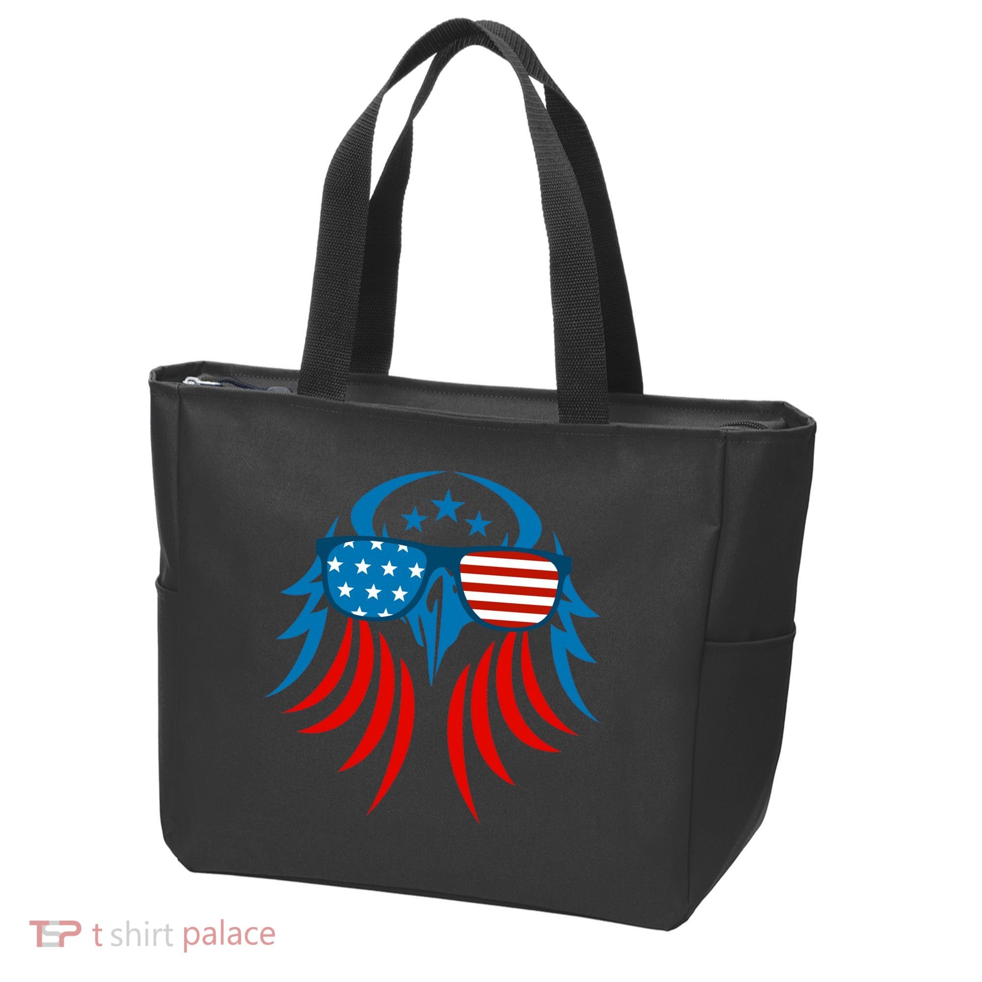 Patriotic American Bald Eagle Tote Bag