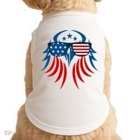 Patriotic American Bald Eagle Doggie Tank thumb 0