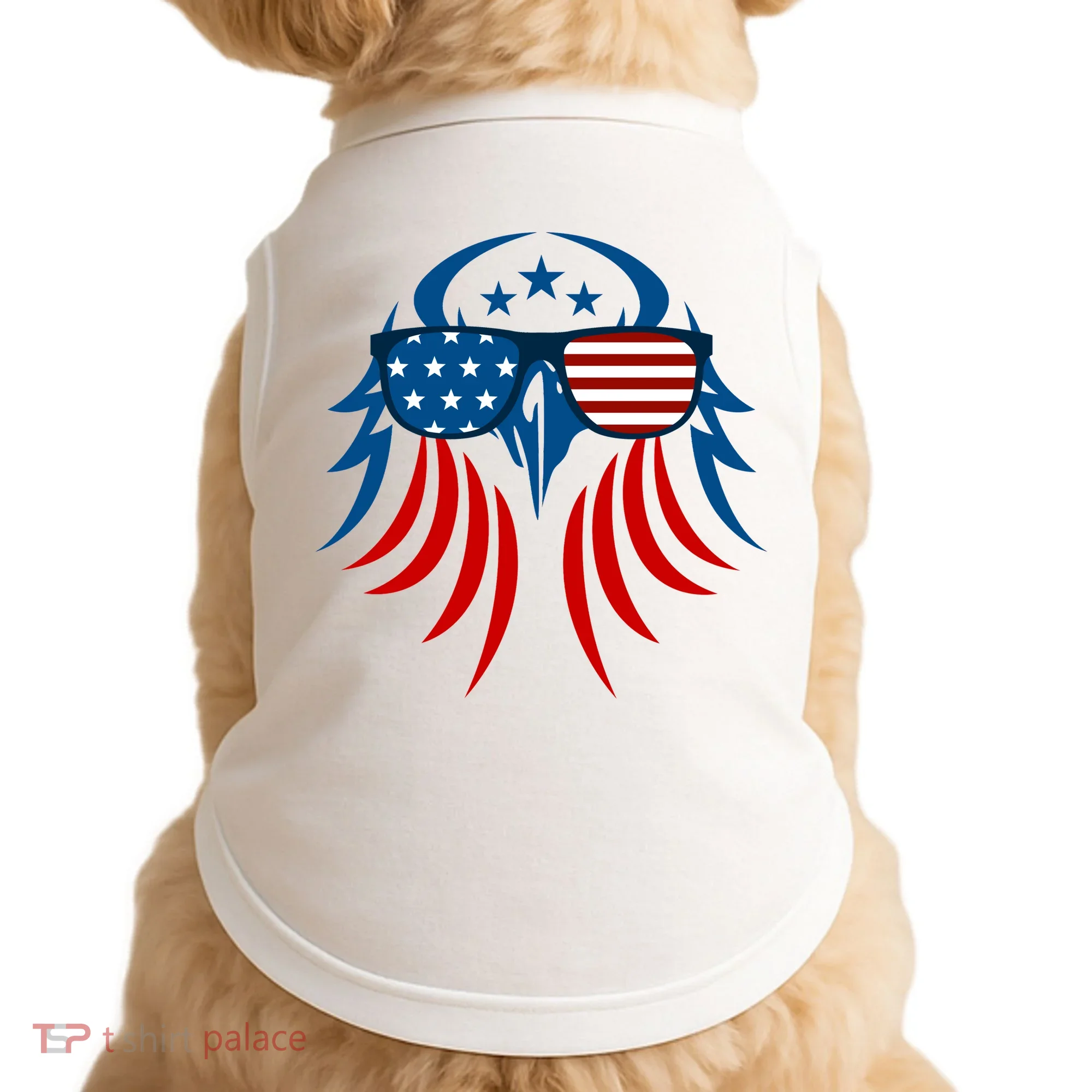 Patriotic American Bald Eagle Doggie Tank