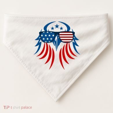 Patriotic American Bald Eagle USA-Made Doggie Bandana