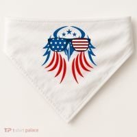 Patriotic American Bald Eagle USA-Made Doggie Bandana thumb 0