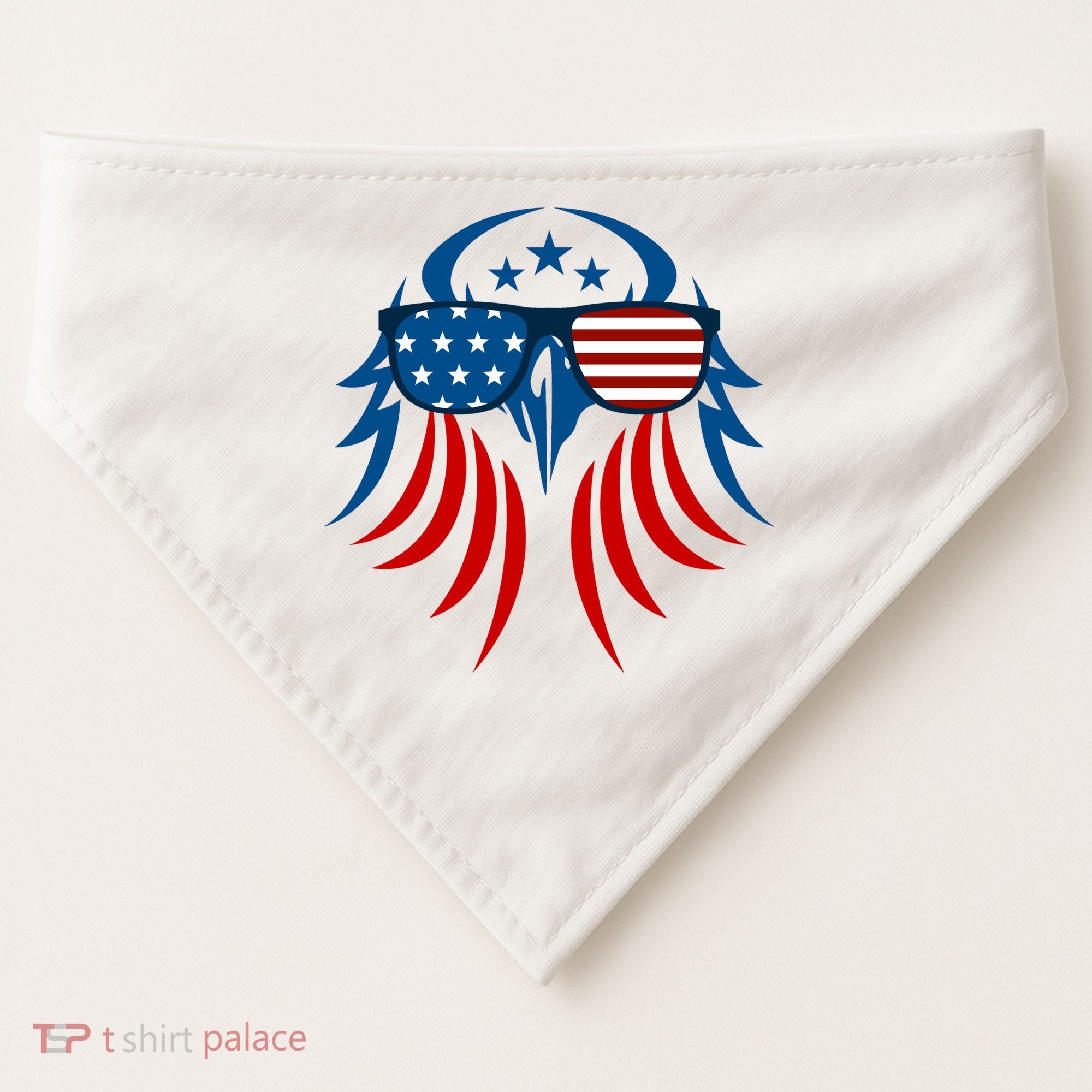 Patriotic American Bald Eagle USA-Made Doggie Bandana