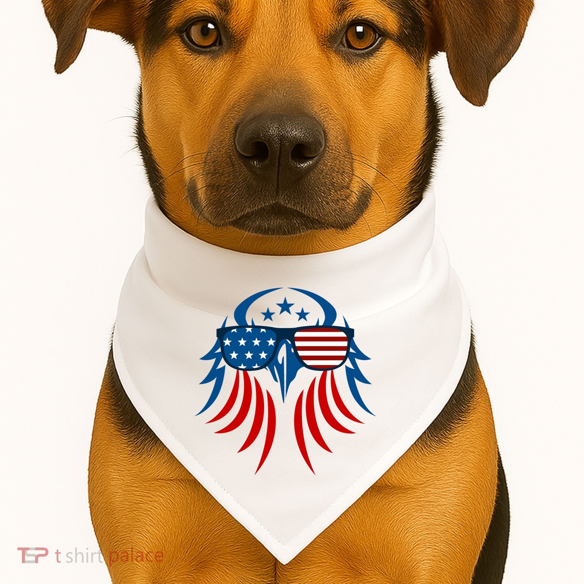 Patriotic American Bald Eagle USA-Made Doggie Bandana
