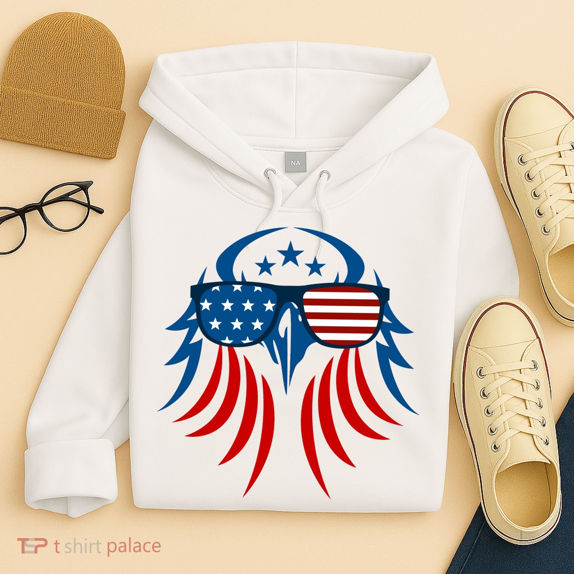 Patriotic American Bald Eagle Hoodie