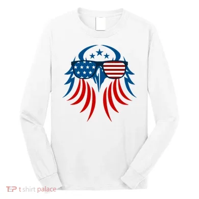 Patriotic American Bald Eagle Long Sleeve Shirt