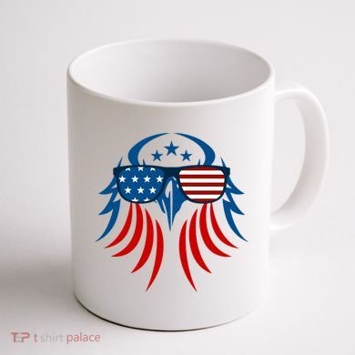 Patriotic American Bald Eagle Coffee Mug back